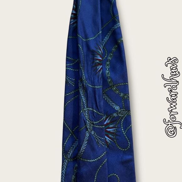 Vintage Christian Dior Monsieur Necktie with CD Logo and Pattern - Picture 7 of 10